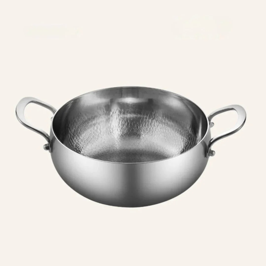 Complete cookware set featuring pots, pans, utensils, and a cutting board for everyday cooking, meal preparation, and versatile kitchen use.