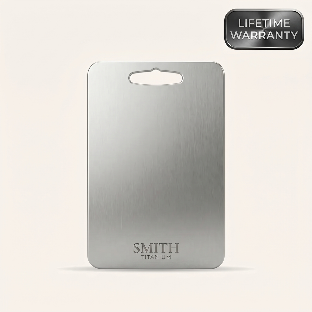 Cutting board with a non-porous surface, odor-resistant design, and dishwasher-safe construction for everyday food preparation.