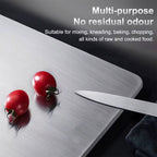 Cutting board with a non-porous surface, odor-resistant design, and dishwasher-safe construction for everyday food preparation.