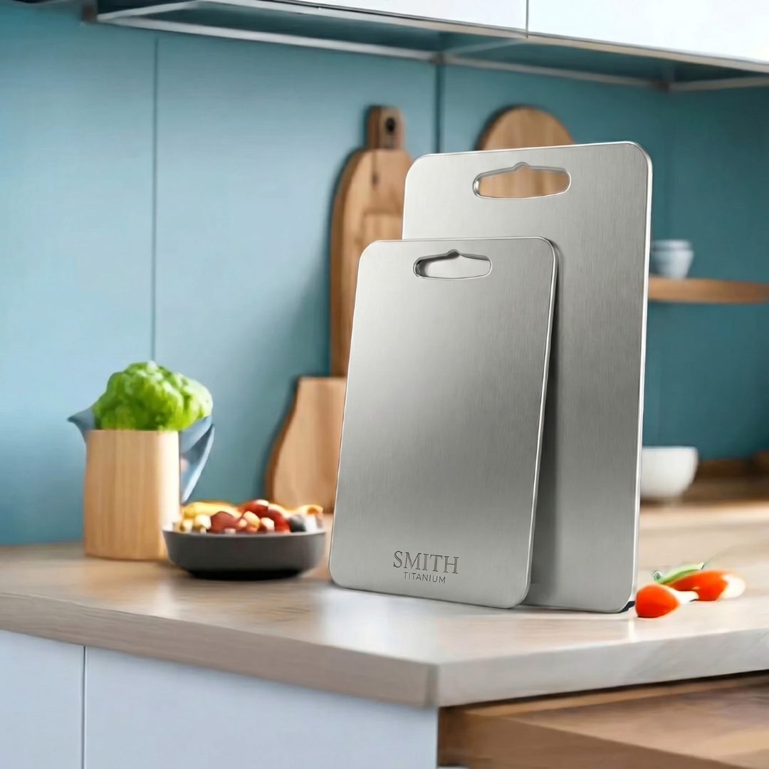 Cutting board with a non-porous surface, odor-resistant design, and dishwasher-safe construction for everyday food preparation.
