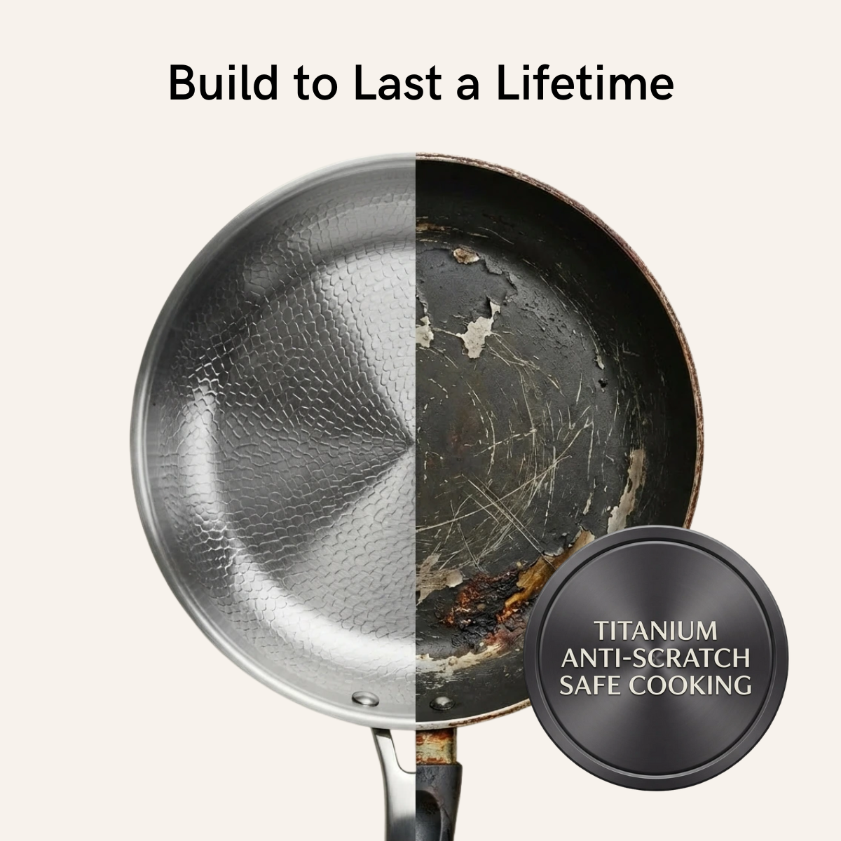 Deep cooking pan with high sidewalls and natural nonstick surface, suitable for sautéing, simmering, braising, and frying on all cooktops.