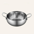 Kitchen essentials set featuring pots, utensils, and a cutting board for meal preparation, cooking, and everyday kitchen tasks.